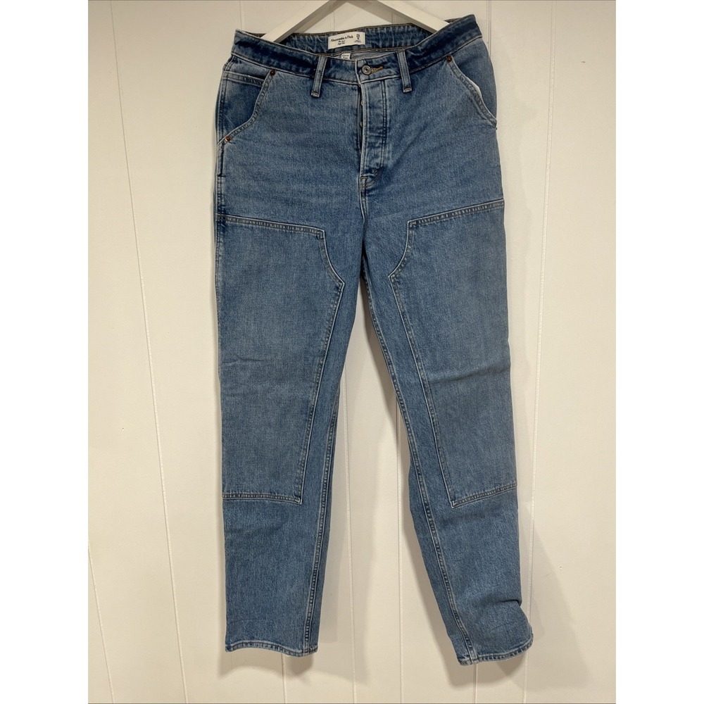 Abercrombie & Fitch The Dad High Rise Blue Jeans Size 8L   30/32